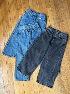Boy’s Old Navy Baggy Denim Jeans Trio, size 6